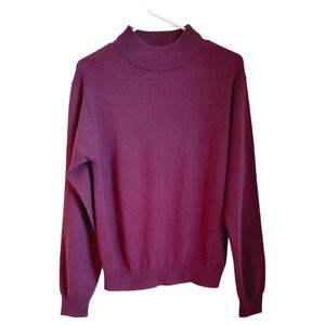 Greyland Cashmere Sweater Women's Size M Red Long Sleeve Mock Neck Pullover